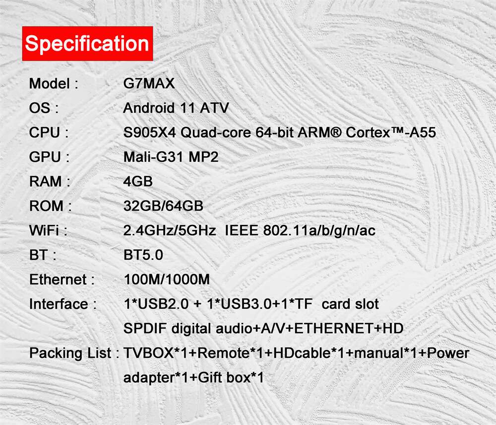 Upgrade Your Entertainment Setup with G7 MAX amlogic S905X4 streaming player